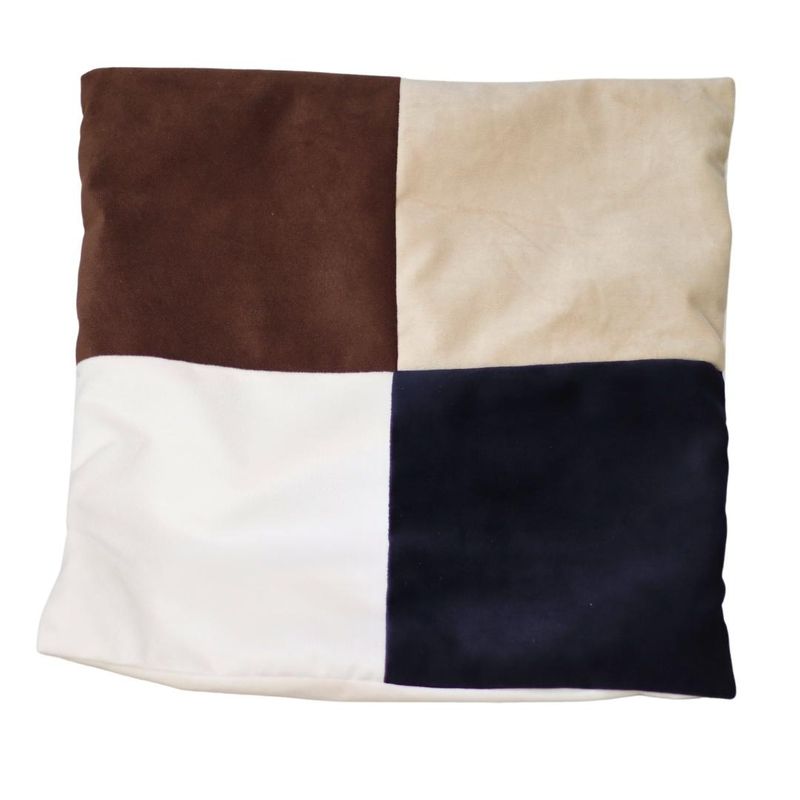 GENERICO - Funda Cojín Beige Blanco Café Negro 50x50 cm Máxima Design