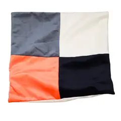 GENERICO - Funda Cojín Naranjo Gris Blanco Negro 50x50 cm Máxima Design