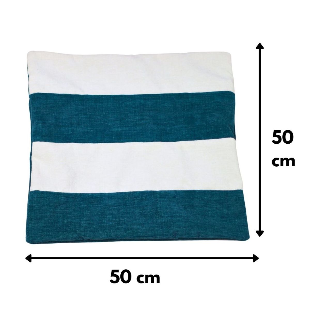 GENERICO - Funda Cojín Azul Blanco 50x50 cm Máxima Design