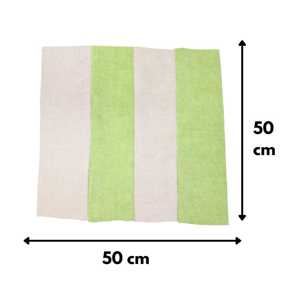GENERICO - Funda Cojín Blanco Verde-Claro 50x50 cm Máxima Design