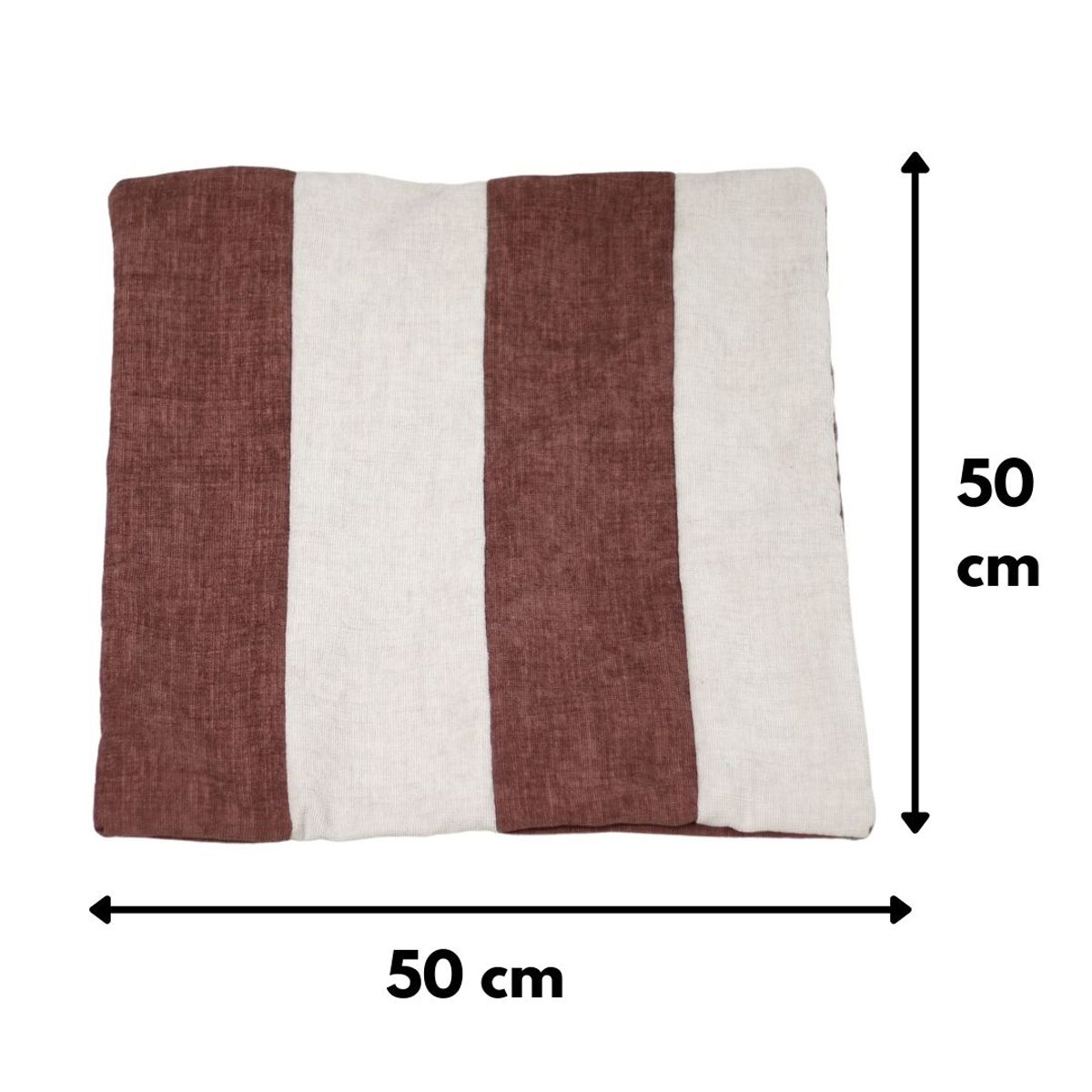 GENERICO - Funda Cojín Café Blanco 50x50 cm Máxima Design