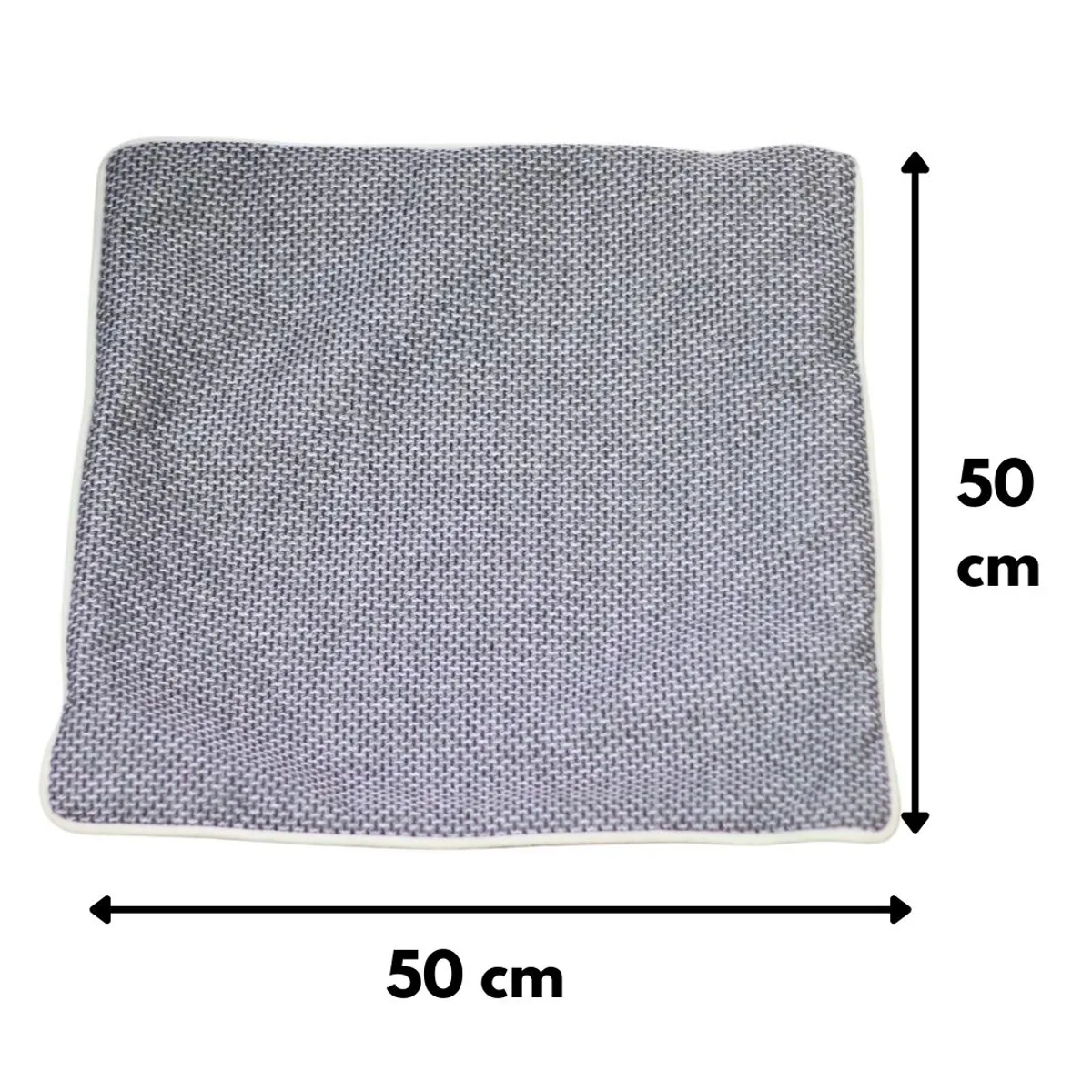 GENERICO - Funda Cojín Antonia Gris Omega 50x50 cm Máxima Design