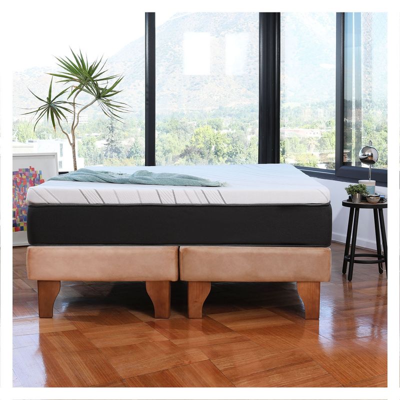LATAM HOME - CAMA ZEN TOP FOAM SOFT TELA BEIGE KING