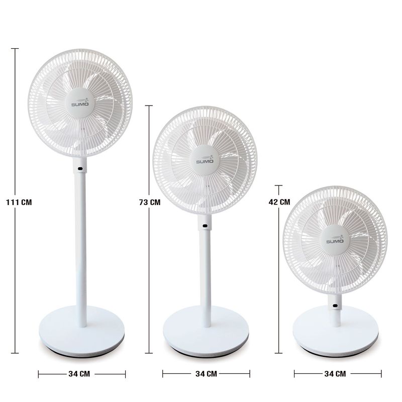 SUMO - Ventilador ultra silencioso de 3 niveles con control remoto VP-88 Sumo