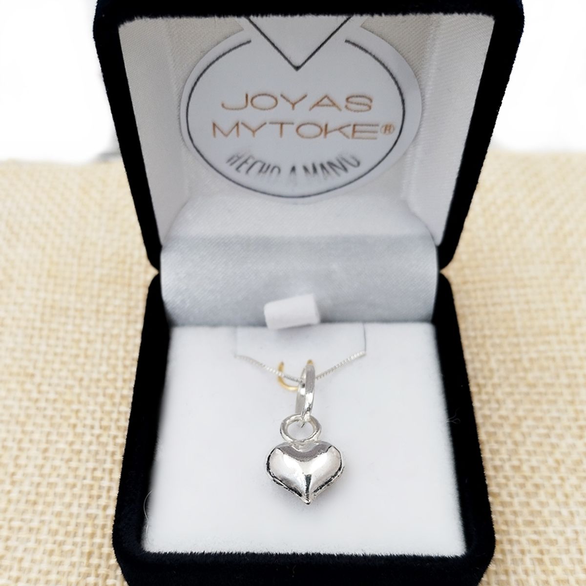 JOYAS MYTOKE - Colgante Corazon Chico S Mas Cadenita Plata 925