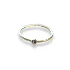 GOIA - Anillo Midi Circón Plata