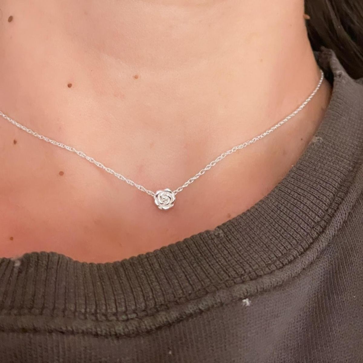 GOIA - Choker Rosa Plata