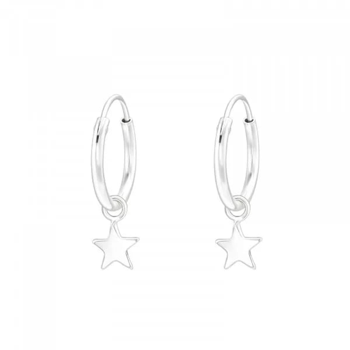 GOIA - Aros Unisex Argolla Estrella Colgante