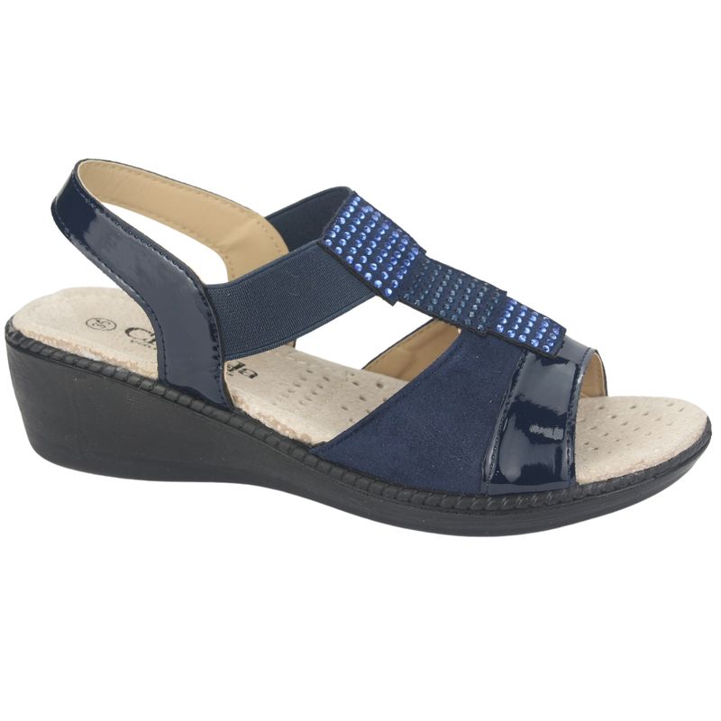 CHALADA - Sandalia Mujer Azul Marino Casual Chalada Lupe-80
