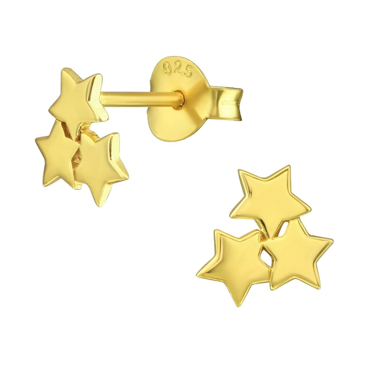 GOIA - Aros Unisex 3 estrellas gold