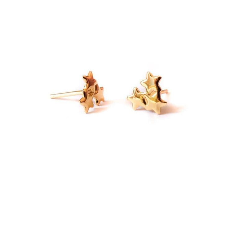 GOIA - Aros Unisex 3 estrellas gold