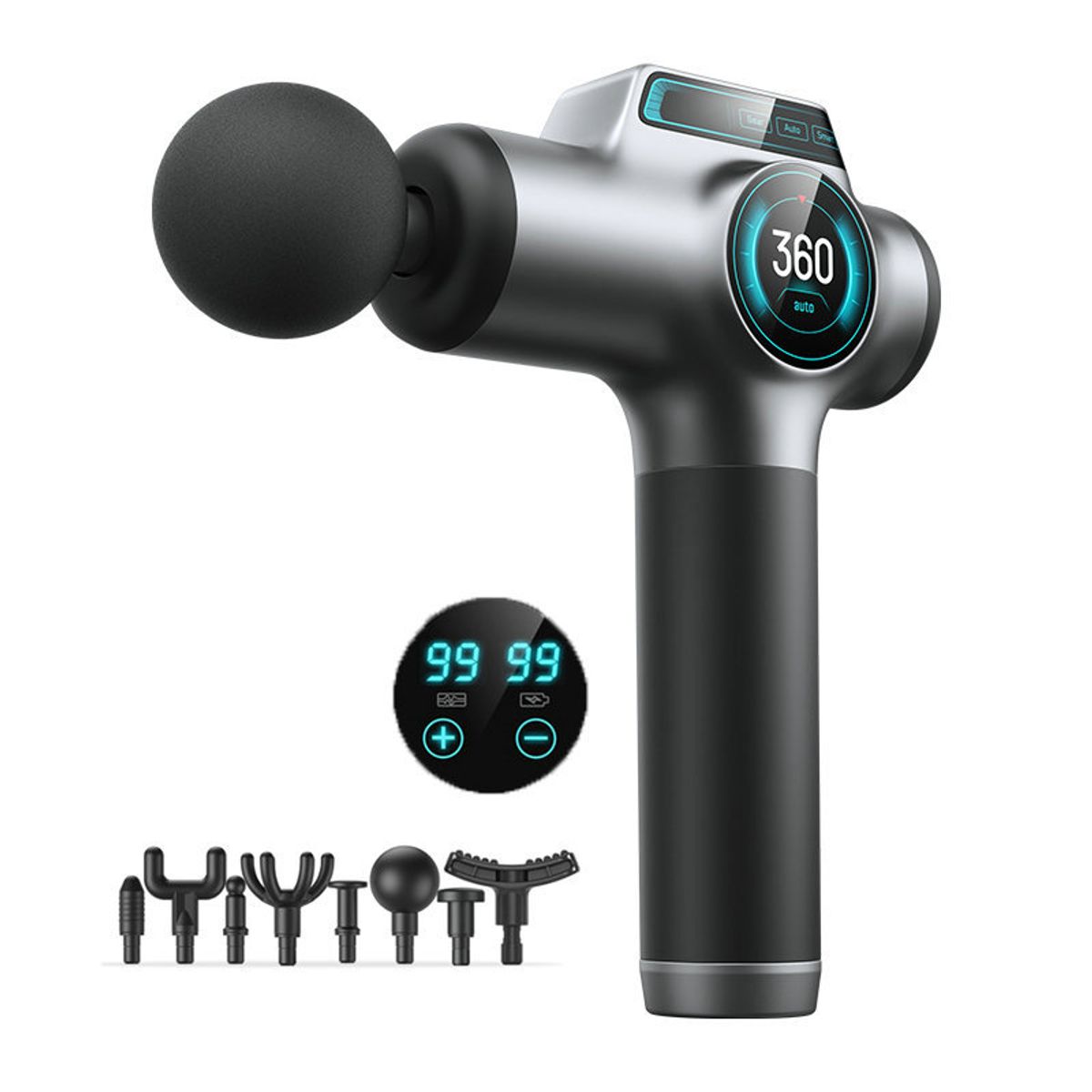 CRUSEC - Pistola Masajeador Muscular Masaje Eléctrico Digital