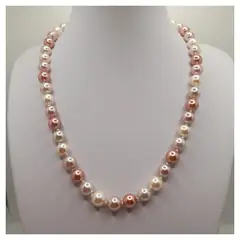CAT JOYAS - Collar de perlas Shell con broche de timón de plata 925