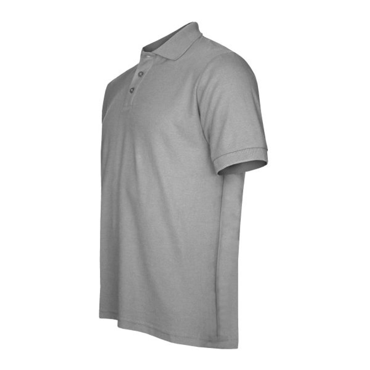 LUNA - Polera Pique Algodon Color Gris Manga Corta Hombre