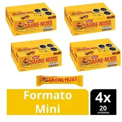 NESTLE - Chocolate Sahne Nuss Nestle, 4 Cajas de 20x14gr
