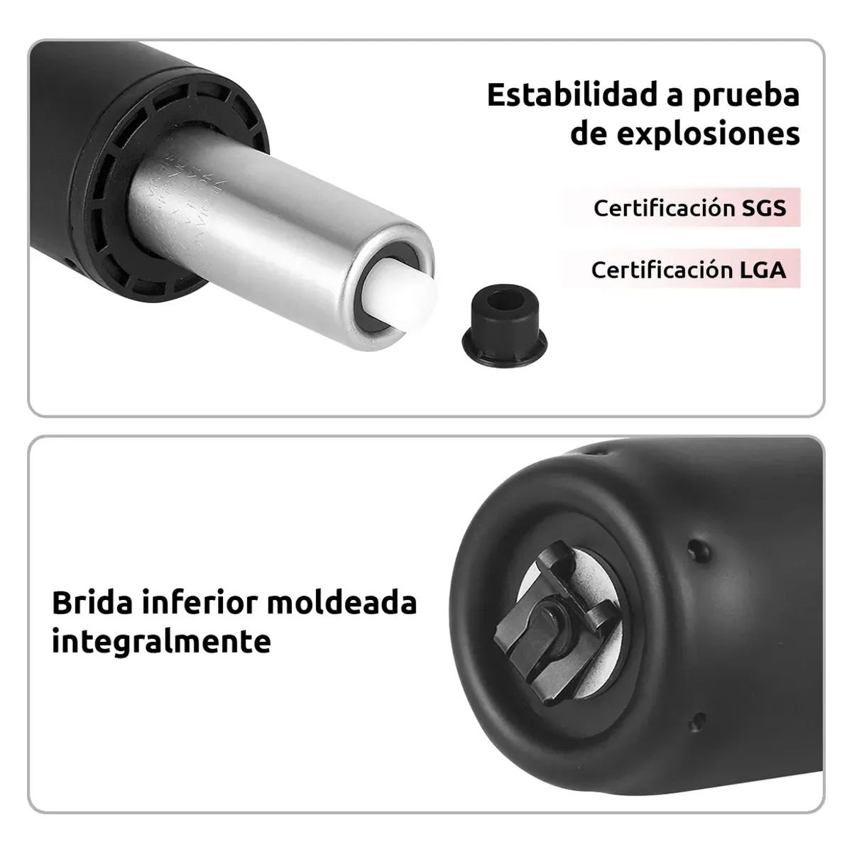 VIDITA - Pistón De Gas Universal 20cm Repuesto De Silla De Oficina Gamer