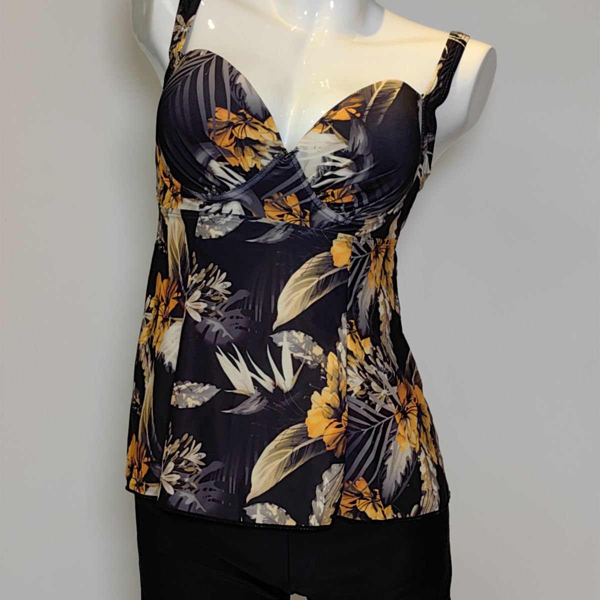 SHANDIAN - Tankini L-4XL Dos piezas traje de baño mujer