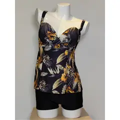 SHANDIAN - Tankini L-4XL Dos piezas traje de baño mujer