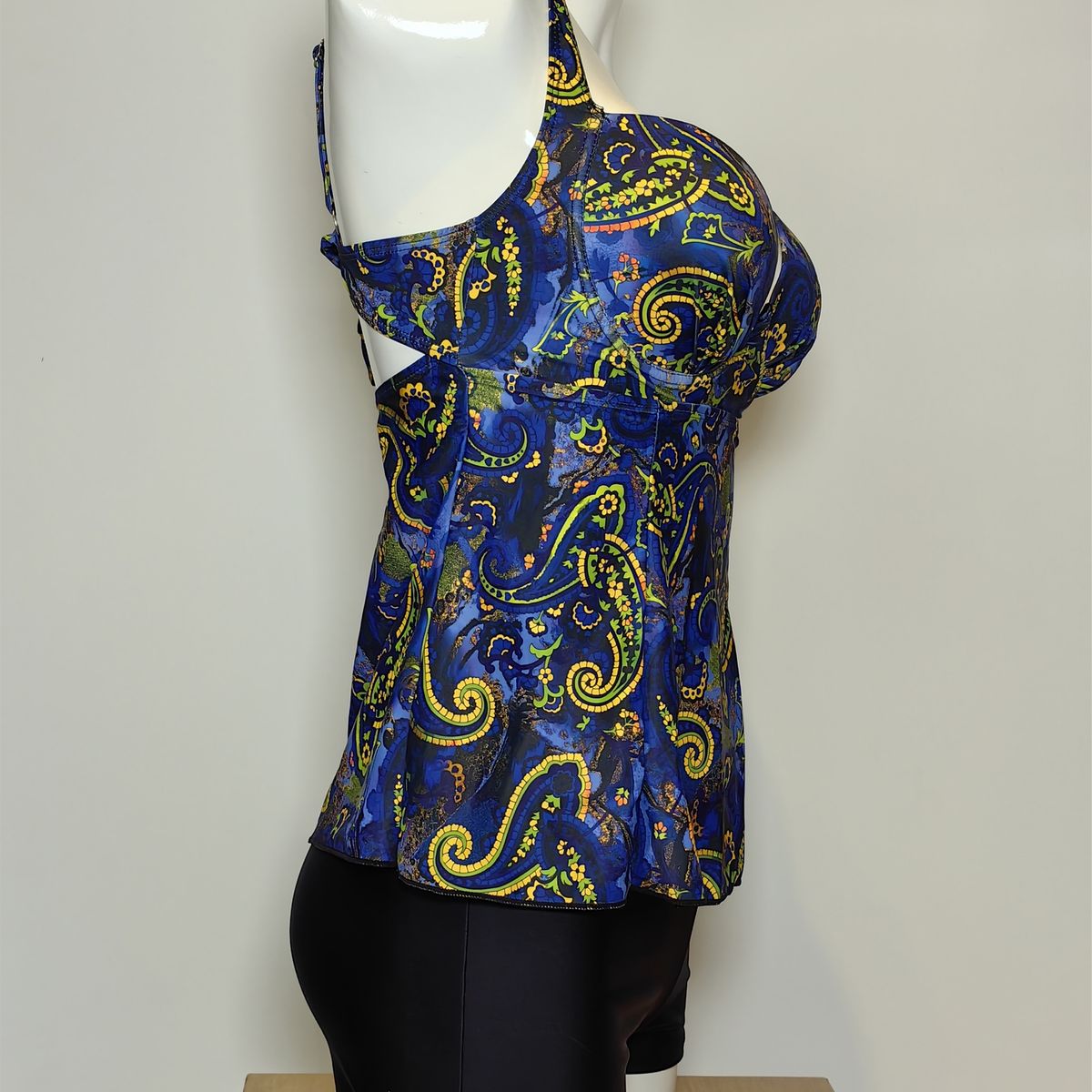 SHANDIAN - Traje de baño Tankini de dos piezas para mujer