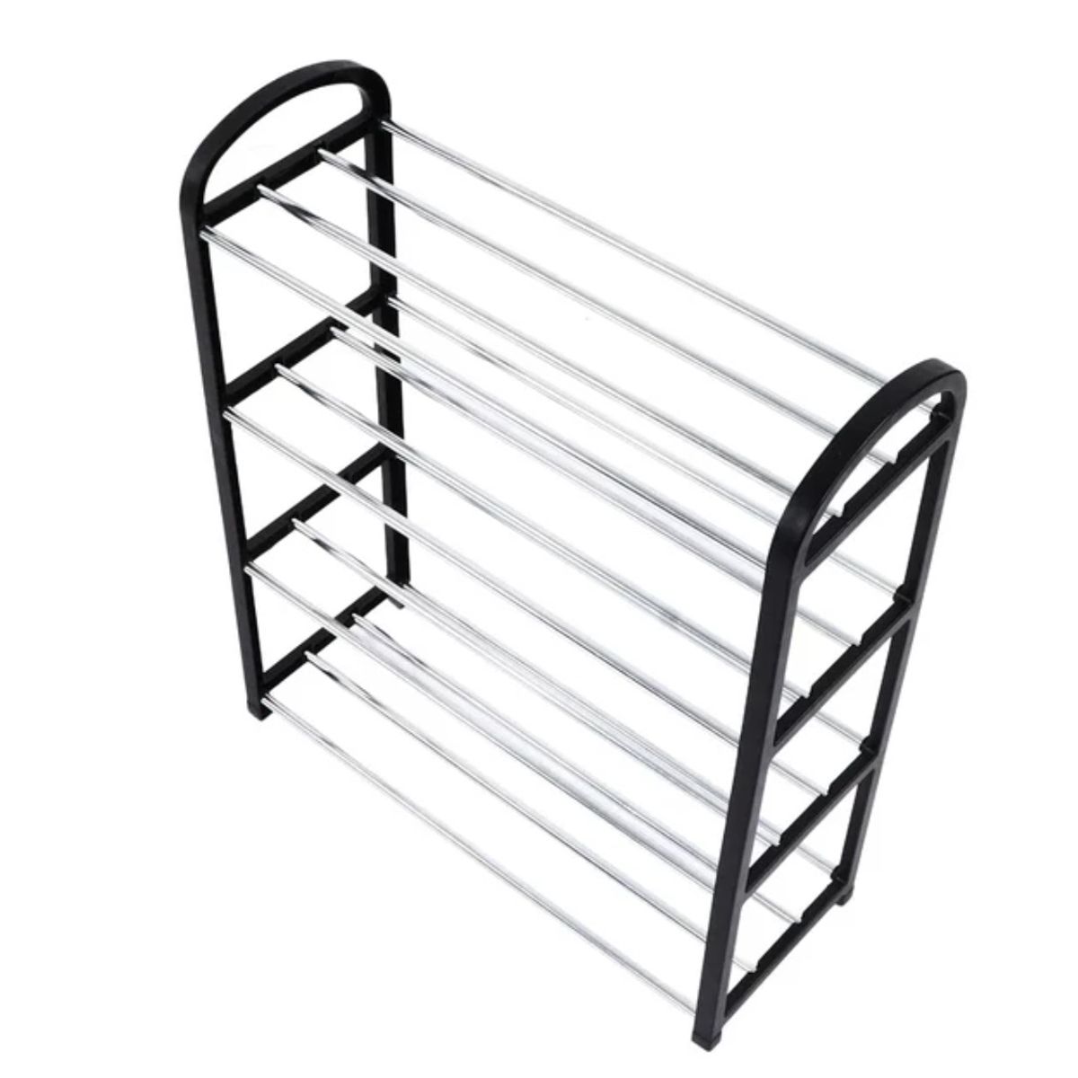 GENERICO - Zapatero Organizador 4 Pisos Estante Zapatos Para 8 a 12 Pares Negro