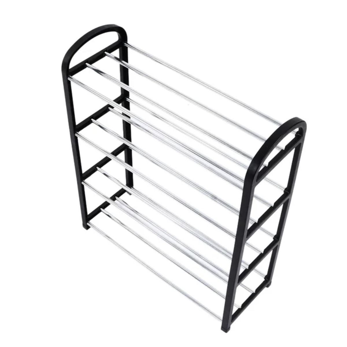 GENERICO - Zapatero Organizador 4 Pisos Estante Zapatos Para 8 a 12 Pares Negro