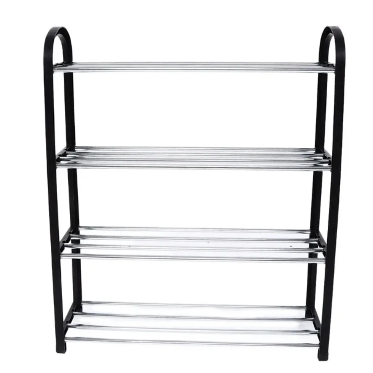 GENERICO - Zapatero Organizador 4 Pisos Estante Zapatos Para 8 a 12 Pares Negro