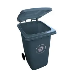 SIGNET - Contenedor Basura 240 Litros Gris Basurero