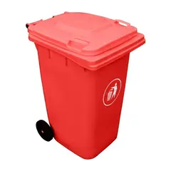 SIGNET - Contenedor Basura 240 Litros Rojo Basurero
