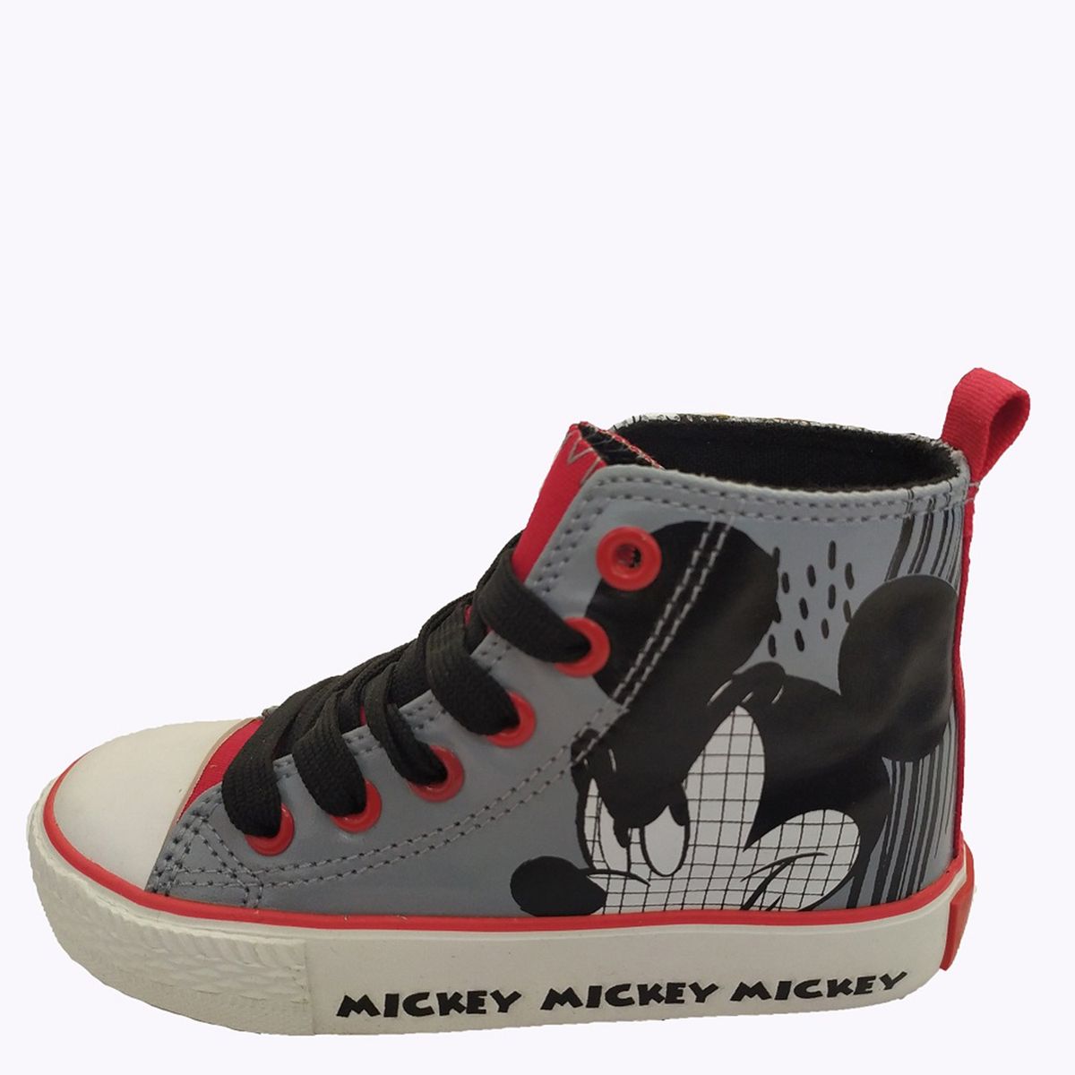 MALCREADO16002 - Zapatilla Urbana Niño Caña Alta Mickey Negra