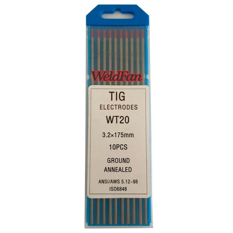 GENERICO - Tungsteno Punta Roja 1/8 3.2mm X 175mm Tig/ Pack 10 Unidades