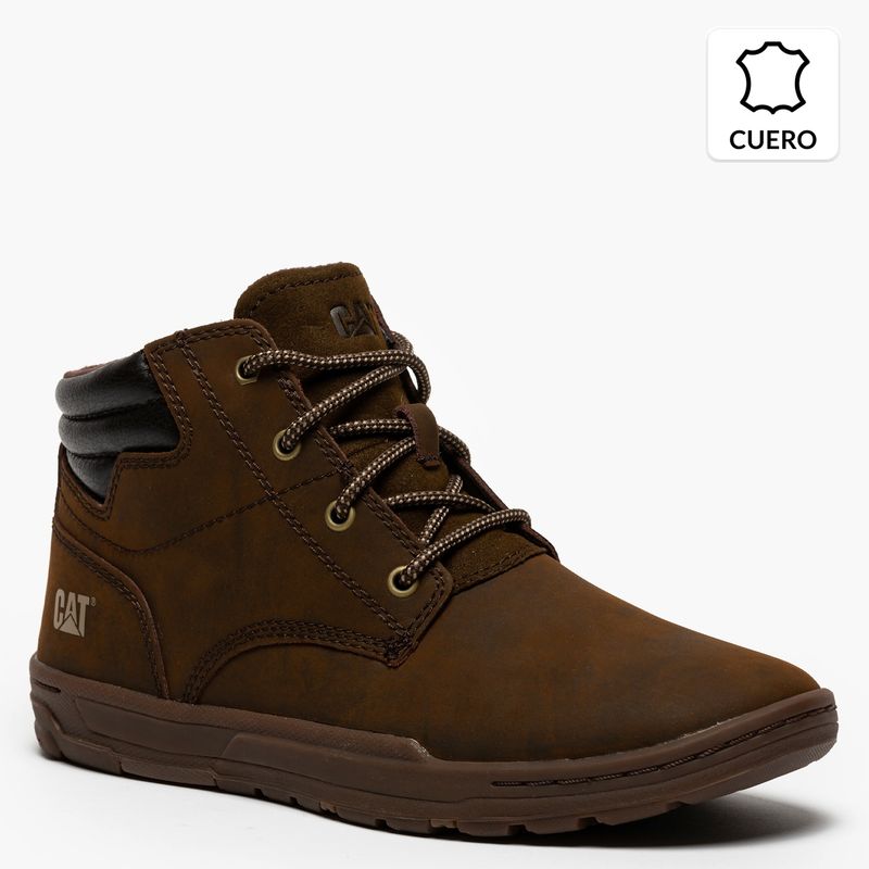 CAT - Botin Hombre Cuero Café Creedence
