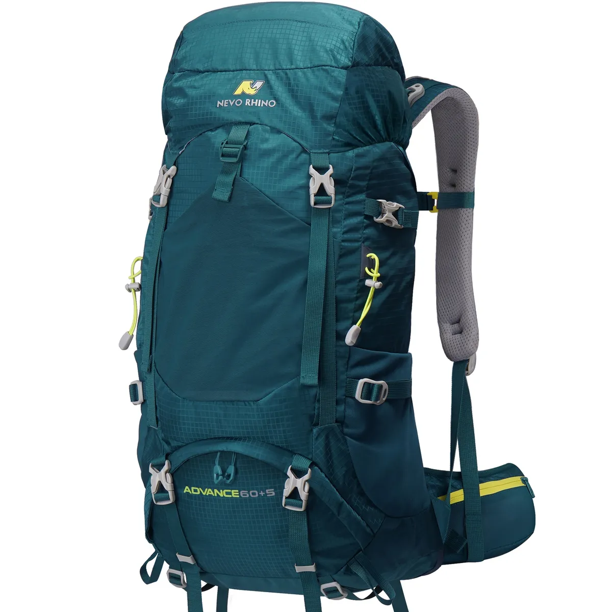 CRUSEC - Mochila Senderismo 65L Montañismo Impermeable Verde Menta