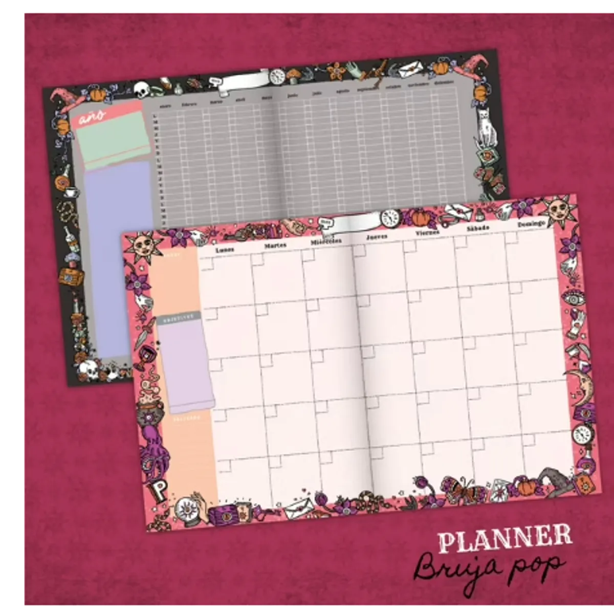 THE PINKFIRE - AGENDA Planner Pascualina Brujo Pop