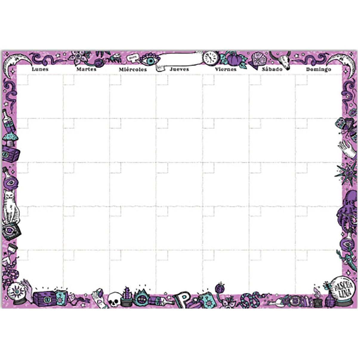 THE PINKFIRE - AGENDA Planner Mensual Pascualina