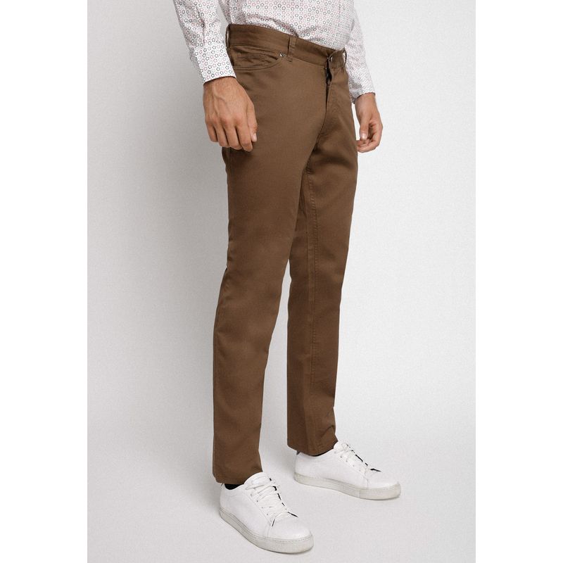 TRIAL - Pantalón cinco bolsillos khaki