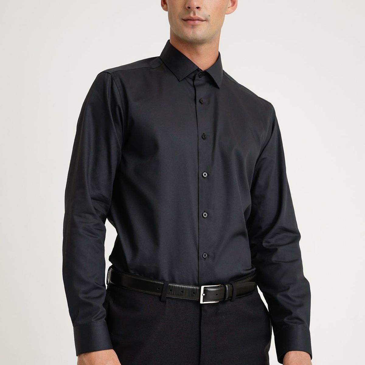 PERRY ELLIS - Camisa Formal Hombre Wrinkle Free (Evita Arrugas) Negro