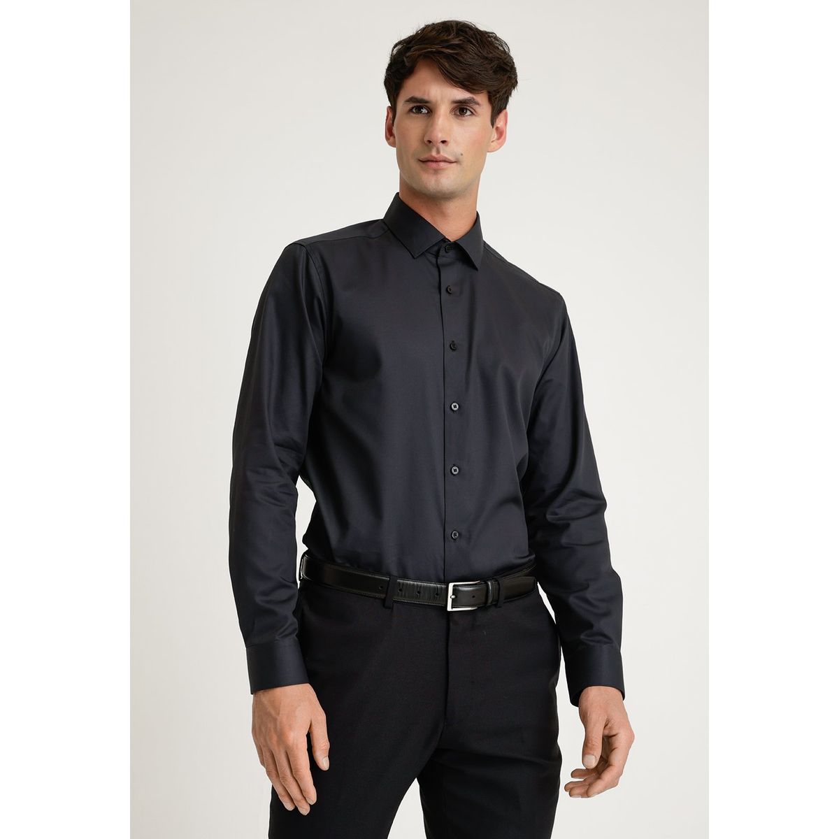 PERRY ELLIS - Camisa Formal Hombre Wrinkle Free (Evita Arrugas) Negro
