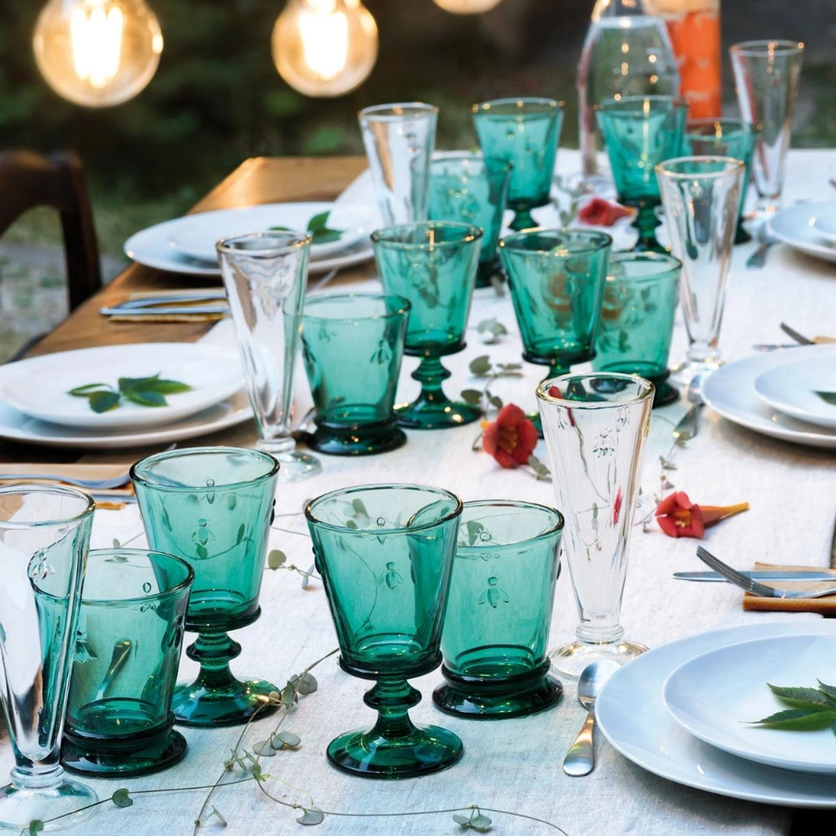 LA ROCHERE - SET 6 COPAS ABEJA ESMERALDA 240ML