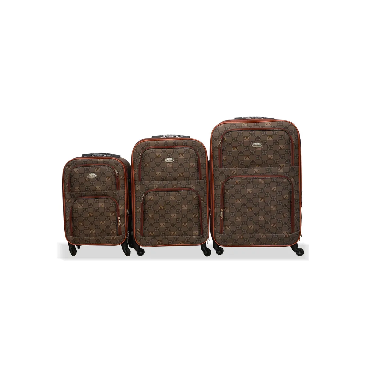 DANICOLLE - Pack Maleta tela Café DANICOLLE