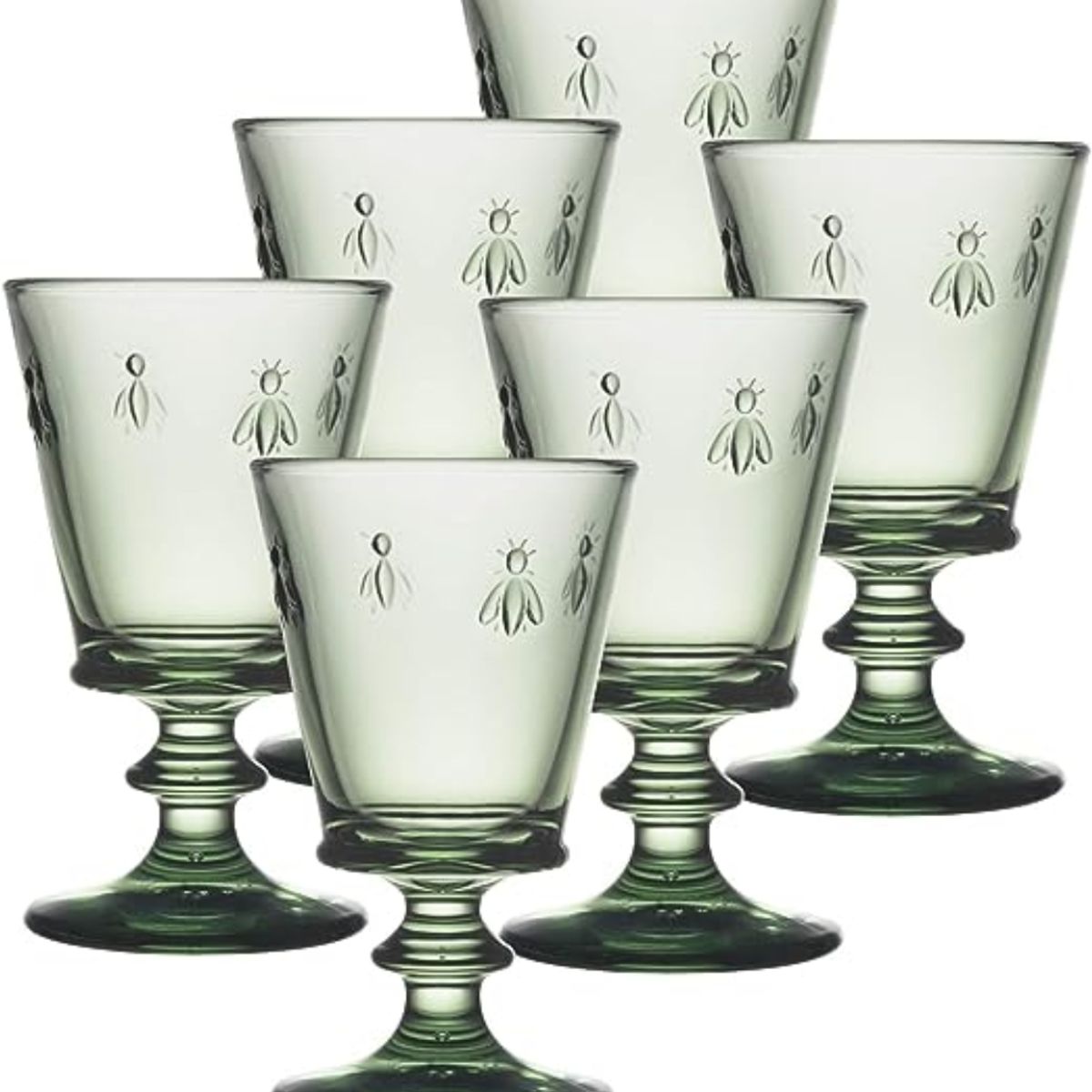 LA ROCHERE - SET 6 COPAS ABEJA OLIVA 240ML