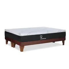 LATAM HOME - CAMA ZEN TOP SPRING HYBRID TELA CHOCOLATE KING