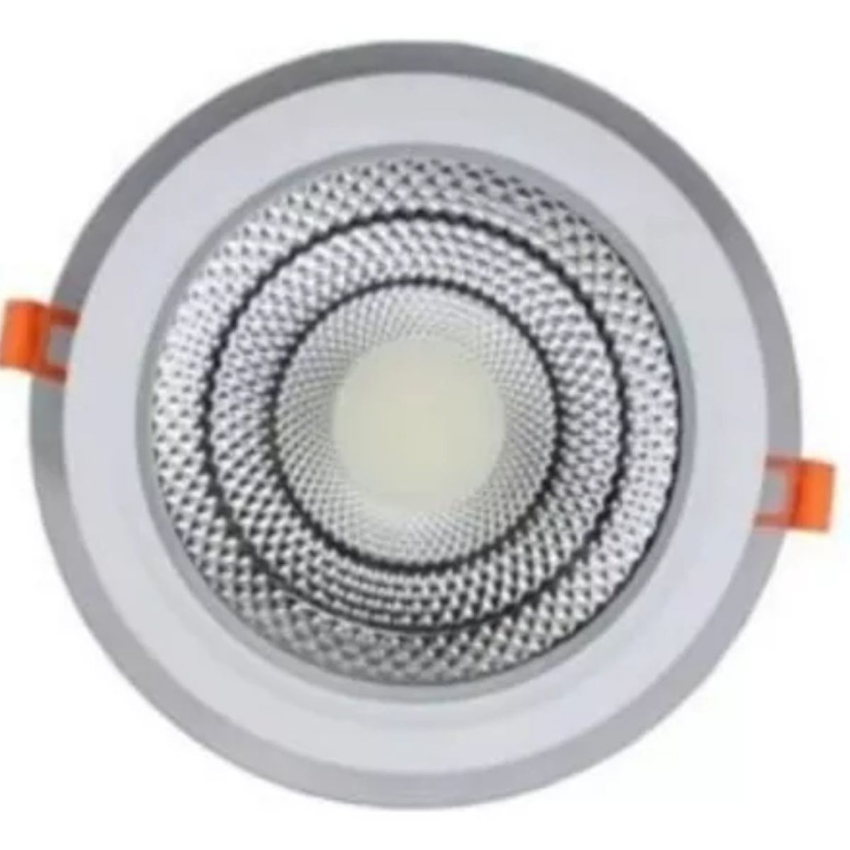 GENERICO - Foco Panel Vidrio Redondo Embutido Luz Led Fria 12w