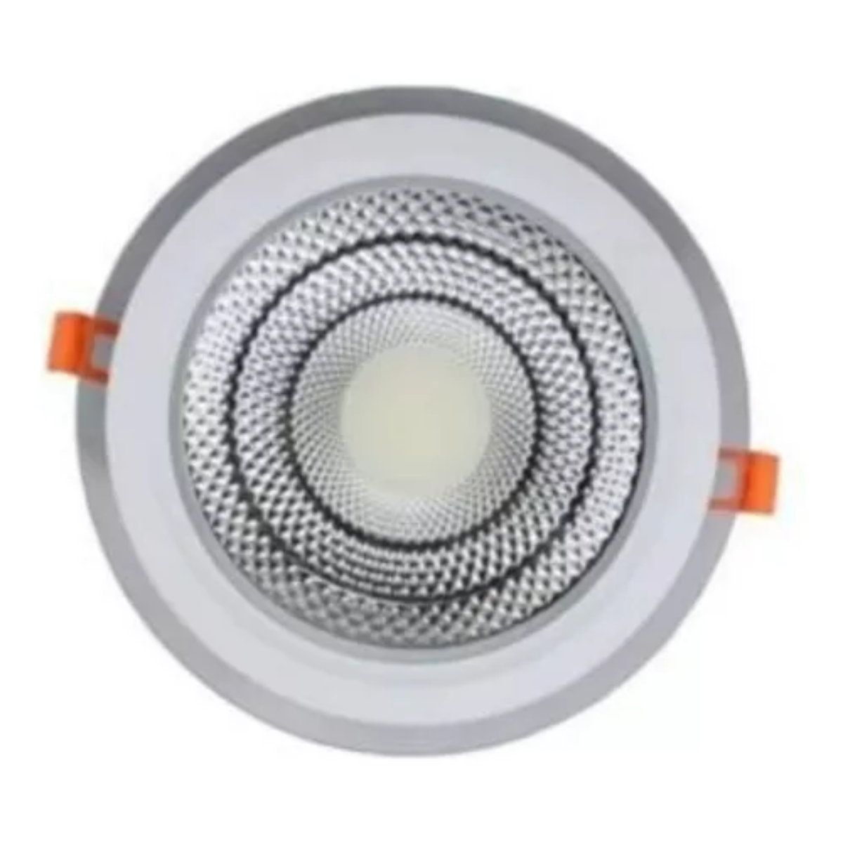 GENERICO - Foco Panel Vidrio Redondo Embutido Luz Led Fria 12w