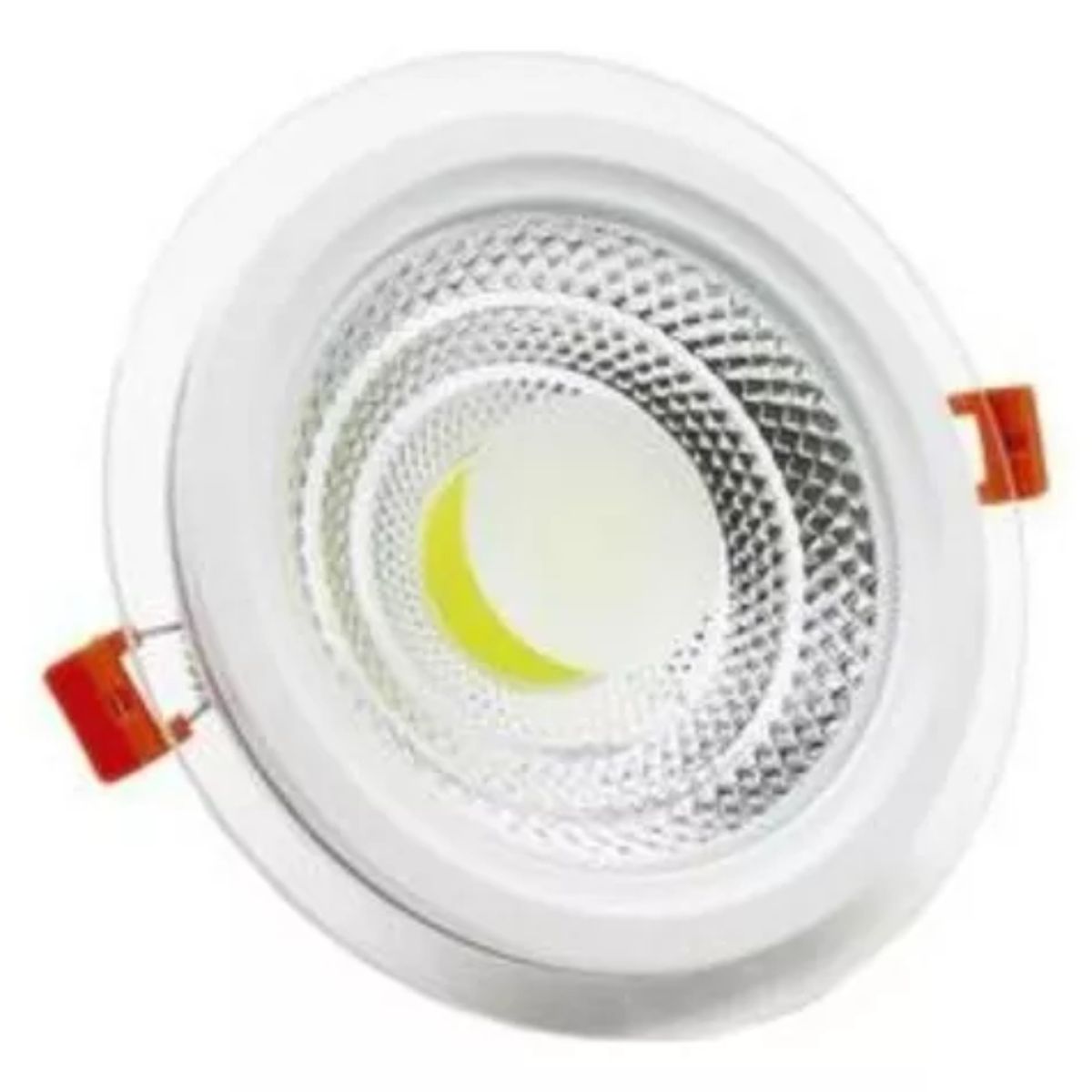 GENERICO - Foco Panel Vidrio Redondo Embutido Luz Led Fria 12w