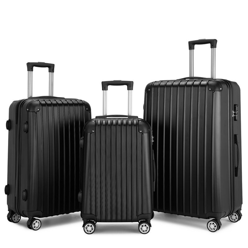 CRUSEC - Set de 3 Maletas de Viaje Equipaje Resistente con Cerradura