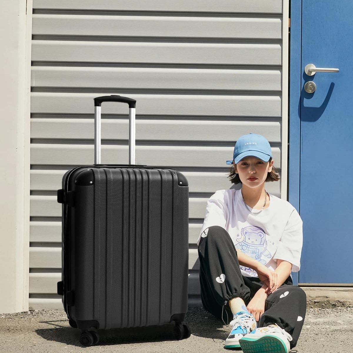 CRUSEC - Set de 3 Maletas de Viaje Equipaje Resistente con Cerradura