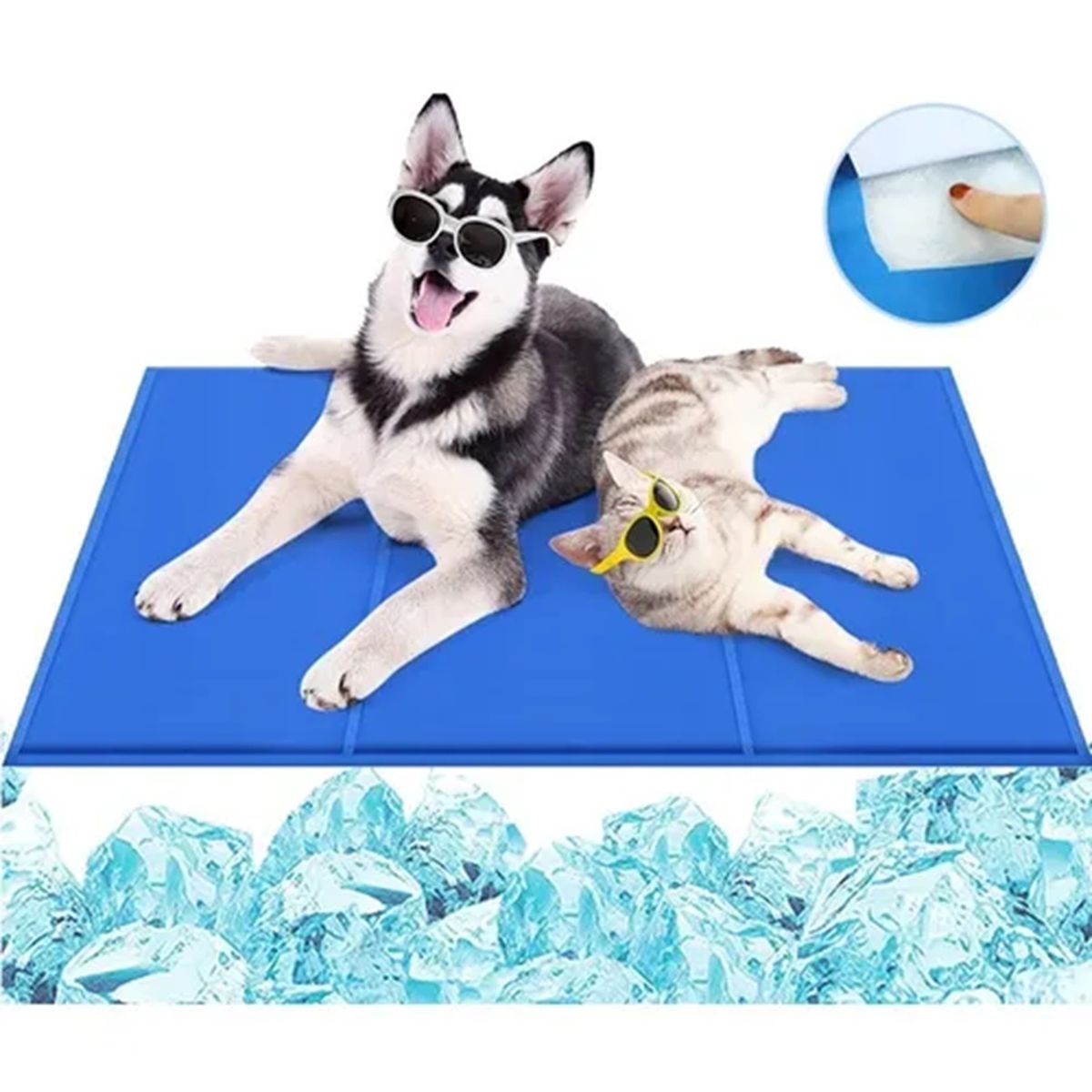 GENERICO - Manta Refrescante Mascotas Alfombra Cooling Perro-gato 65x50.