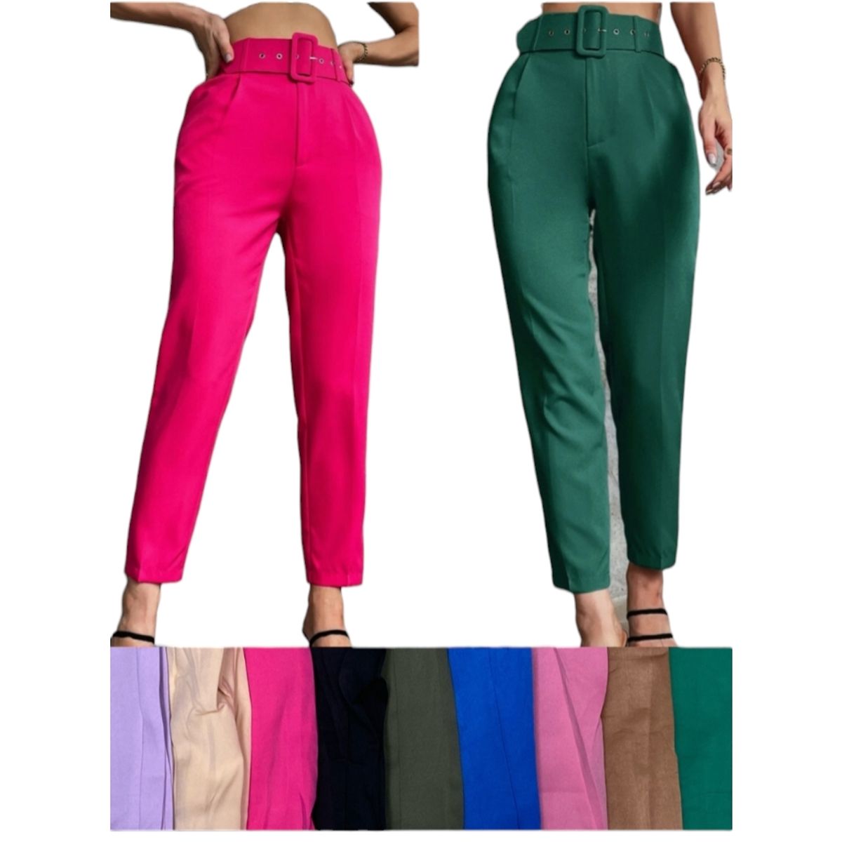 AGW - Pack 2 Pantalones Mujer Estilo Moderno