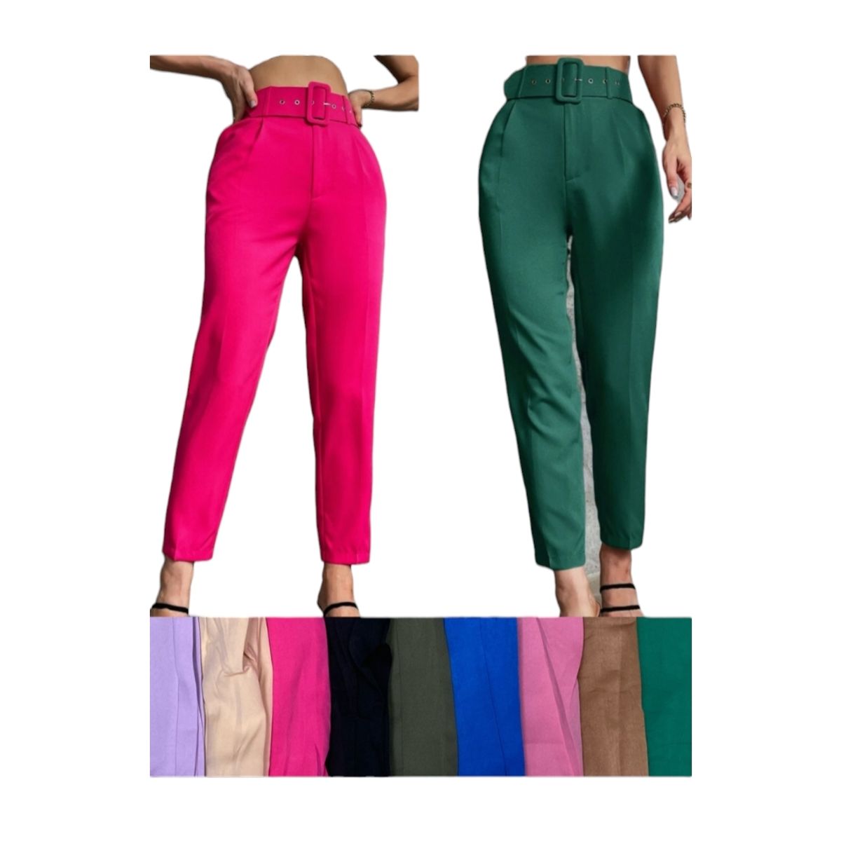 AGW - Pack 2 Pantalones Mujer Estilo Moderno