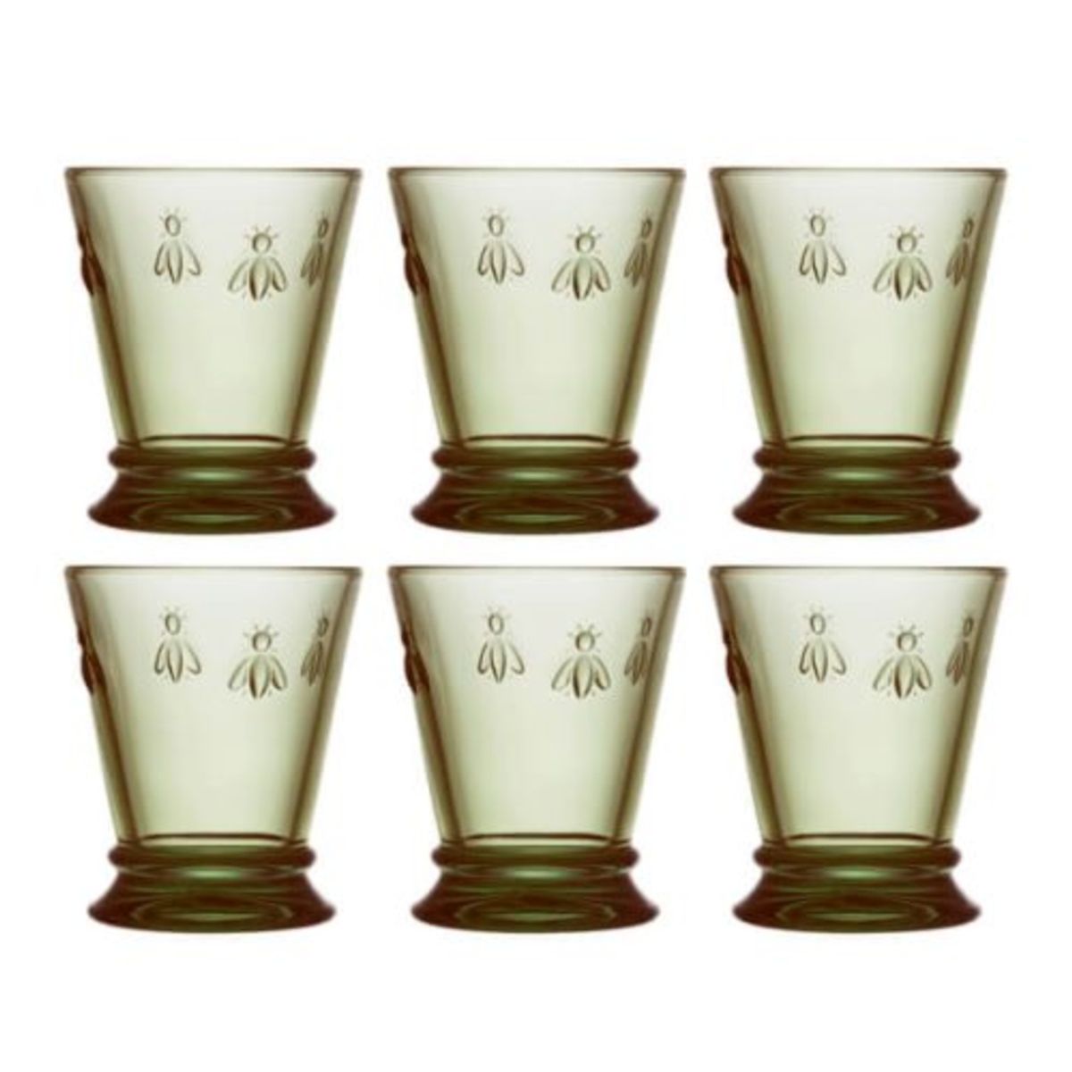 LA ROCHERE - SET 6 VASOS ABEJA OLIVA 260ML